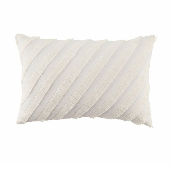 Lauren Conrad LC White Fringe Decorative Accent Pillow NWT CottageCore Coastal - Picture 4 of 4